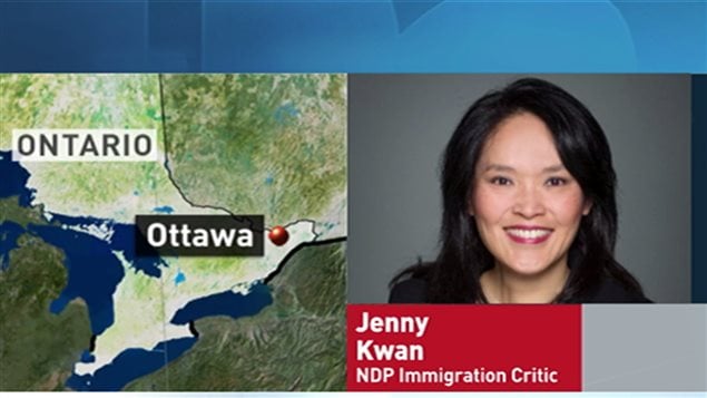 新民主党移民和难民事务发言人Jenny Kwan