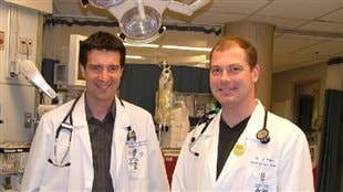 (L-R) DR Christian Vaillancourt, and Dr Jeffrey Perry, co-authors on the research to create the new cerbral aneurysm early screening protocol.