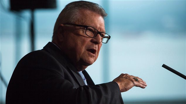 Ralph Goodale, Minister of Public Safety and Emergency Preparedness, speaks to media in Vancouver, on Tuesday September 5, 2017. Goodale says the federal government is allocating up to $327.6 million over five years and $100 million a year after that to fight gun and gang violence.