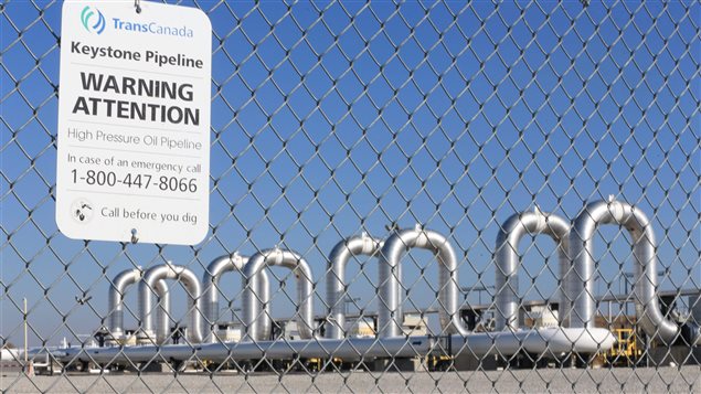 In this Nov. 3, 2015 file photo, the Keystone Steele City pumping station, into which the planned Keystone XL pipeline is to connect to, is seen in Steele City, Neb. Nebraska has approved TransCanada’s Keystone XL route in a 3 to 2 vote, clearing the last major regulatory hurdle for the controversial project.