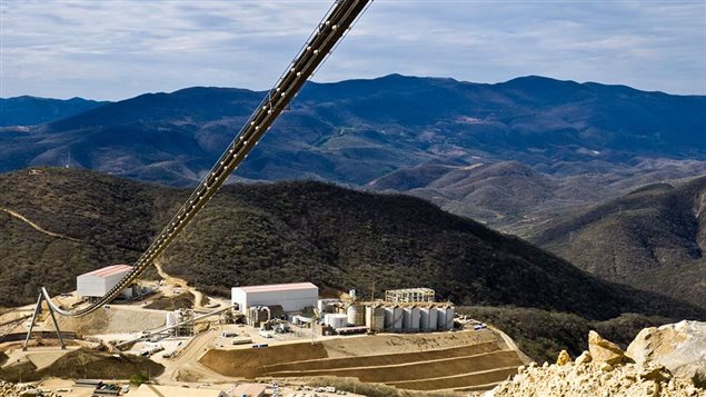 View of the Canadian-operated Media Luna mine in Mexico’s Guerrero state. United Steelworkers union alleges two striking mine workers were killed near the mine in conflict over labour rights. 