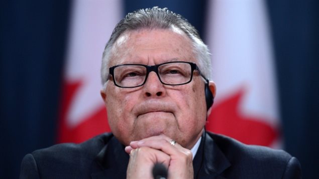 Federal Public Safety Minister Raplh Goodale told reporters that in regards to a potential flood of acylum claims the government is *following it very closely* adding that police and border resources to deal with an influx is in place along with ability to deal with *what if* scenarios
