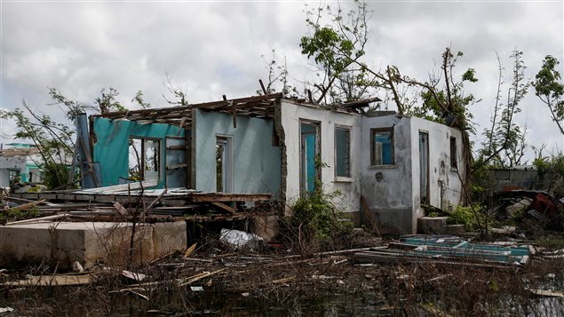 Homes sit in ruins at Codrington on the island of Barbuda just after a month after Hurricane Irma struck the Caribbean islands of Antigua and Barbuda, October 7, 2017. 
