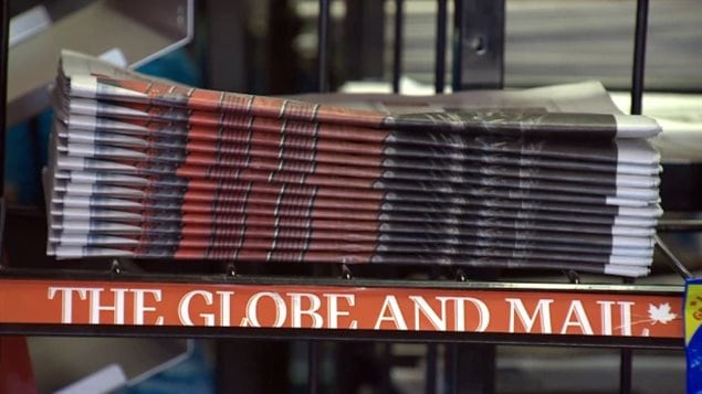 This stack of newspapers was printed on the last day of the Globe and Mail’s Maritime distribution. As of December 2017, the newspaper is no longer delivered to Atlantic Canada. 