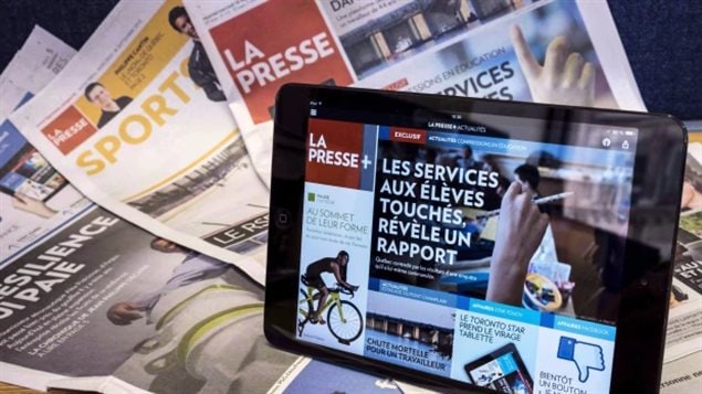 Print in th background, as digital in the foreground takes over. La Presse will run its last print edition on Dec. 31, 2017. 