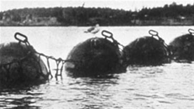 The submarine nets that protected the harbour from sneak attacks, they were stretched across the narrovs each night and removed in the morning.