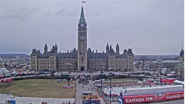 The scene on Parliament Hill Thursday afternoon