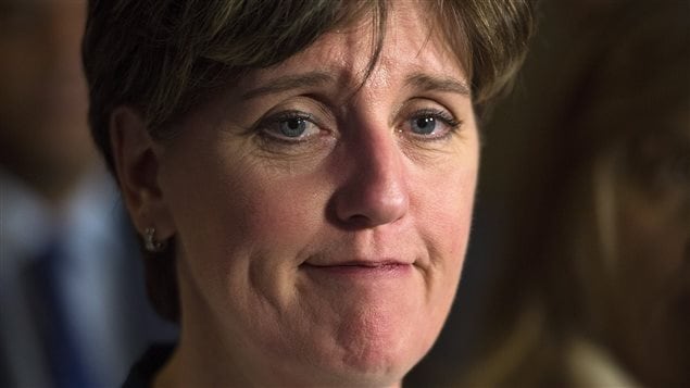 International Development Minister Marie-Claude Bibeau pauses as she holds a media availability on Parliament Hill in Ottawa on Wednesday Dec. 13, 2017, to report on the Myanmar Crisis Relief Fund.