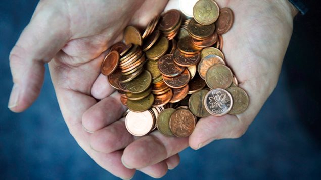 Pennies, now just a fading memory in Canada.If it’s a cash transaction and the total is $1.01 or $1.02, the retailer will round down. But if it’s $1.03 or $1.04, it will be rounded up it to the nearest nickel. 