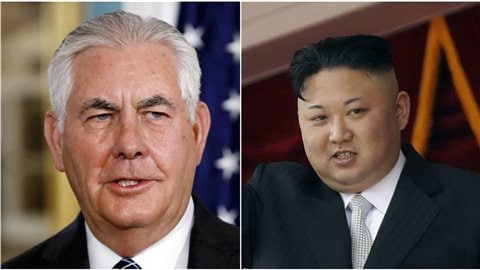 Rex Tillerson, le secrétaire d’État américain, et Kim Jong-un, le dirigeant nord-coréen Photo : Associated Press/Jacquelyn Martin et Wong Maye-E
