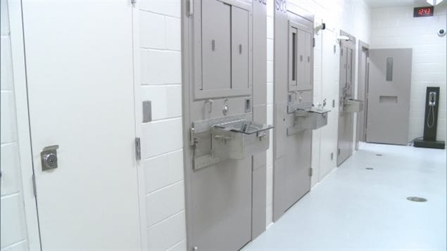 Doors to cells in a jail segregation unit at the Northeast Nova Scotia Correctional Facility in Priestville, N.S.