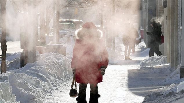 Winnipeg on Wednesday. The extreme cold in Manitoba was expected to ease up by Thursday, but Environment Canada says it will return again for the weekend.