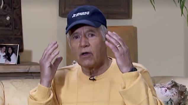 Game show host Alex Trebek explains his brain surgery in a video posted on the Jeopardy Facebook page.
