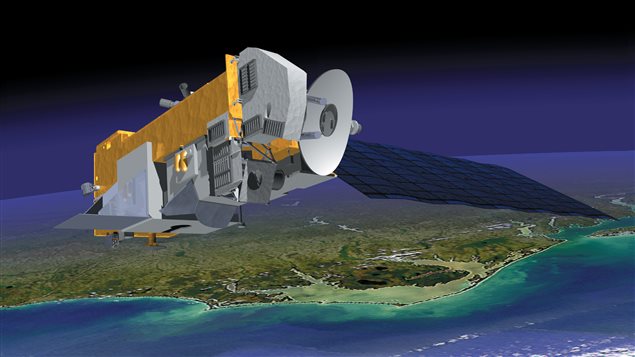 NASA’s *Aura* satellite which measures atmospheric chemical compositions.