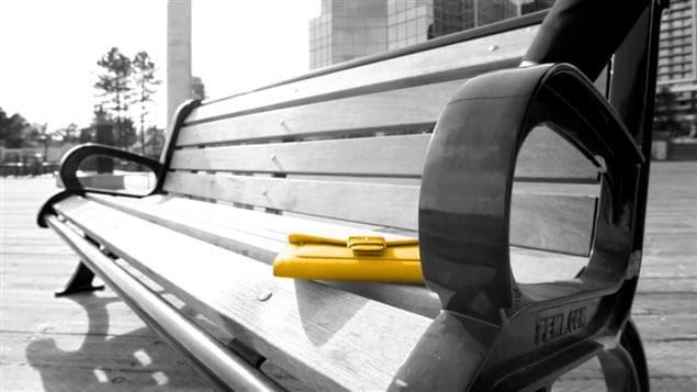  A wallet is shown on a bench in this photo illustration. Atlantic Credit Unions conducted a study where they left 12 wallets containing money in locations around the four Atlantic Canada provinces to see if people were honest and turned them in. 