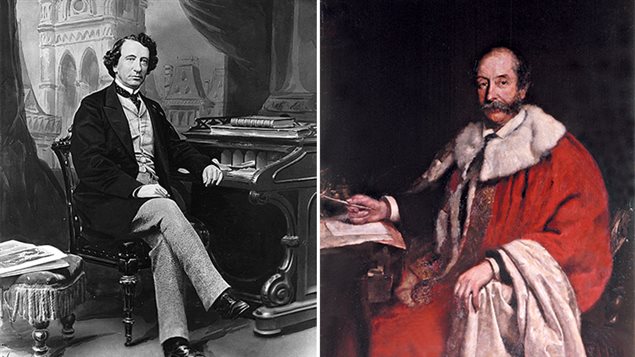 (L) Sir John A Macdonald, *Father of Confederation* and first Canadian Prime Minister and (R) the Fourth Earl of Carnarvon. Together the men worked to create Canada’s Constitution at Highclere Castle 