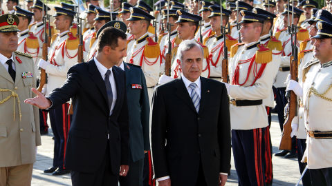 Bachar Al-Assad et Michel Sleimane