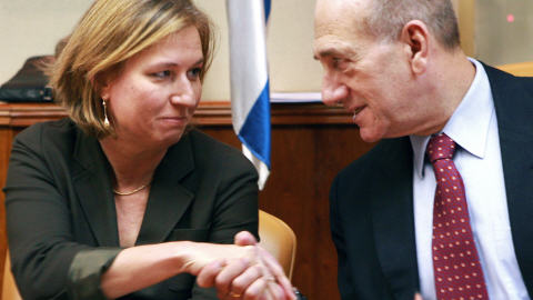 Ehoud Olmert félicite Tzipi Livni pour son élection à la tête de Kadima