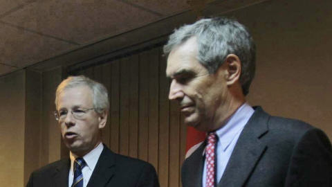 Michael Ignatieff (à droite) et Stéphane Dion
