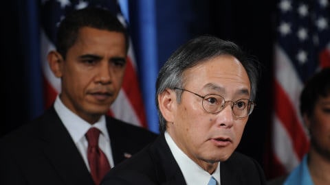 Barack Obama et Steven Chu.