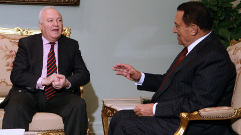Le ministre Moratinos s'est entretenu avec le président égyptien Hosni Moubarak avant de se rendre à Jérusalem.
