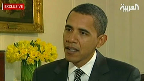 La chaîne Al-Arabiya, établie à Dubaï, a diffusé une entrevue avec Barack Obama lundi soir.