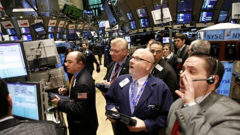 Des courtiers à Wall Street