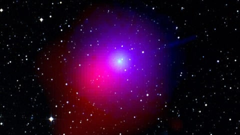 La comète Lulin dans un ciel étoilé
