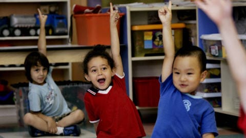 Des enfants dans une garderie