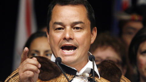 Shawn Atleo, lors de son discours d'investiture.