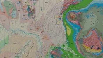 La carte géologique de l'Arctique (détail)