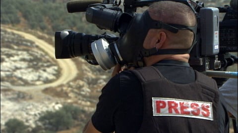 Un journaliste à Bil'in, le 16 octobre 2009