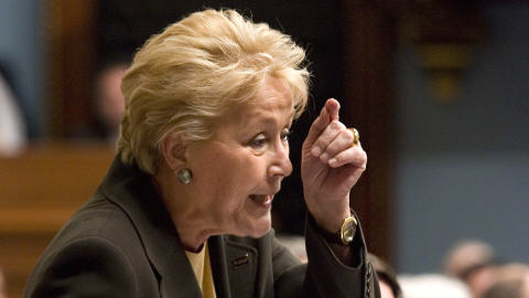 La chef du Parti québécois Pauline Marois à l'Assemblée nationale, le 18 novembre 2009