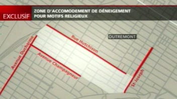 Zone d'accommodement de déneigement pour motifs religieux