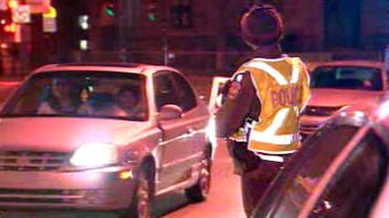 Un barrage routier à Montréal