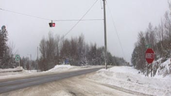 L'intersection du chemin Curtis et de l'autoroute 55