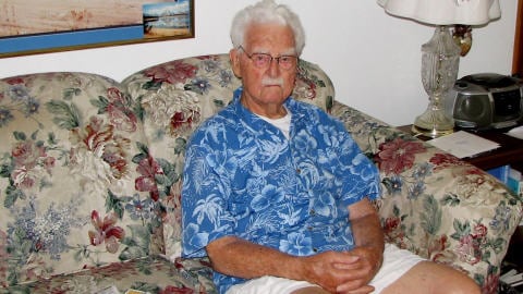 John Babcock était le dernier vétéran canadien de la Première Guerre mondiale. Une photo prise en 2007, dans sa maison.
