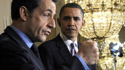 Visite du président français Nicolas Sarkozy à la Maison-Blanche