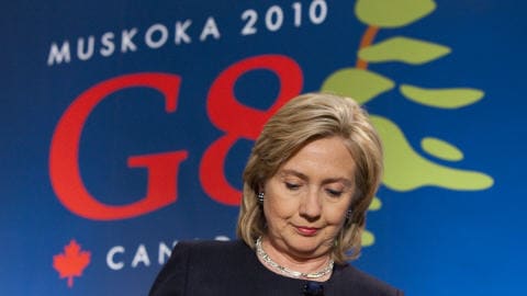 Hillary Clinton au sommet préparatoire du G8