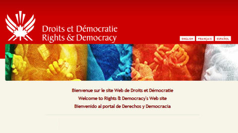 Le site web de Droits et démocratie