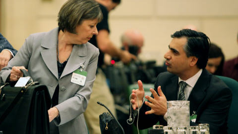 Suzanne Trépanier et Payam Akhavan, ancien membre