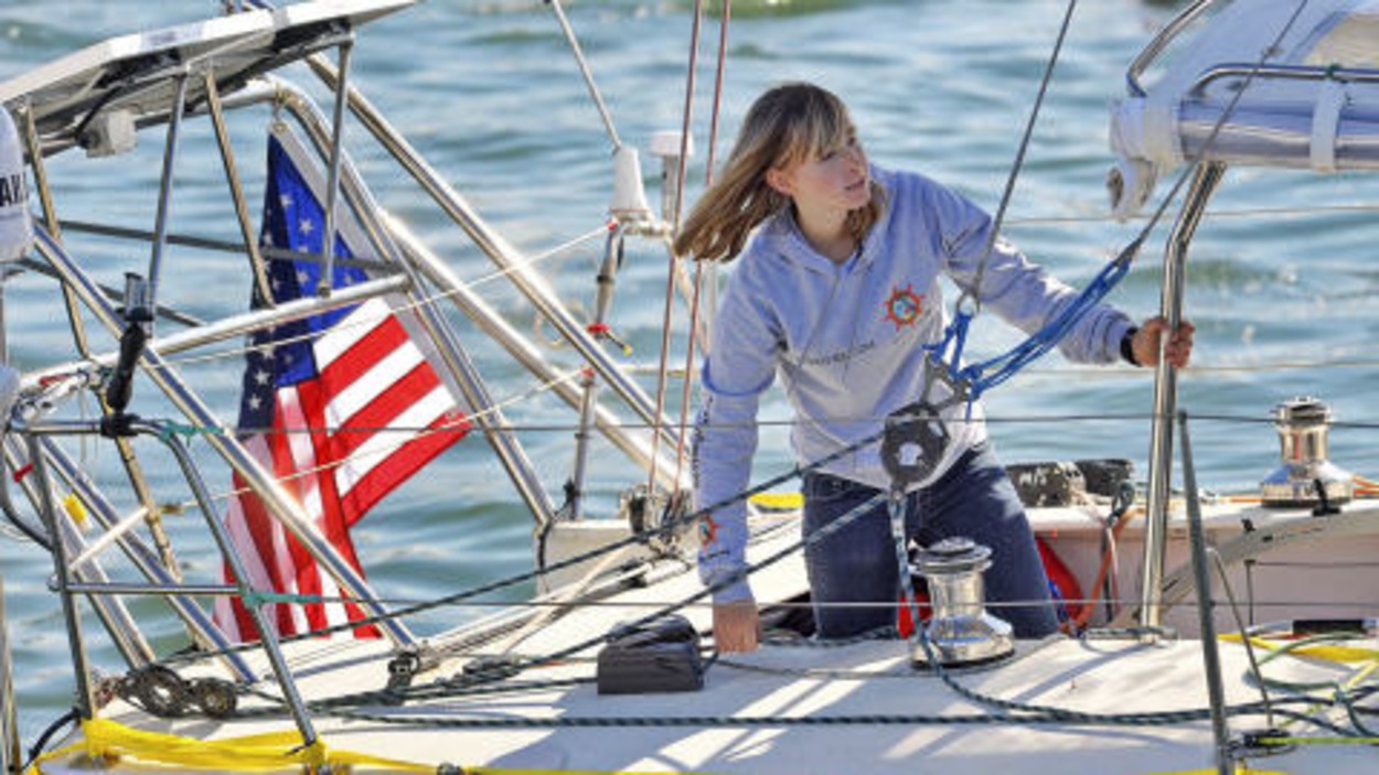 La jeune navigatrice de 16 ans