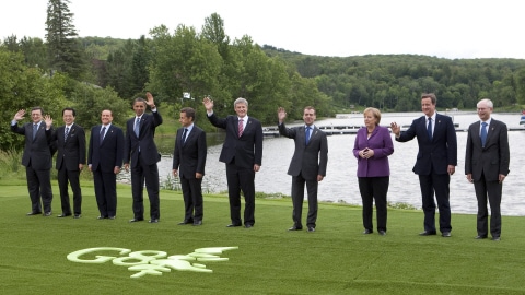 Les dirigeants du G8 réunis à Huntsville, au Canada