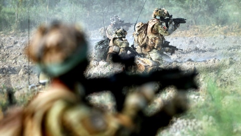 Des soldats de l'OTAN dans la province de Helmand, le 26 juin 2010