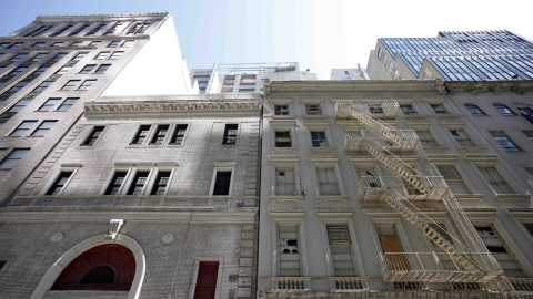 Le site prévu du centre islamique, non loin de Ground Zero, à New York
