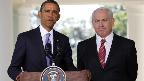 Le président Barack Obama et le premier ministre israélien, Benjamin Nétanyahou, s'adressent à la presse.