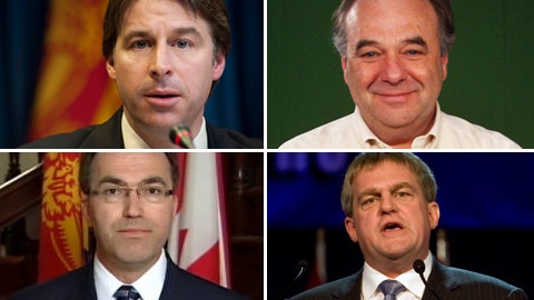 Shawn Graham, Jack MacDougall, Roger Duguay et David Alward