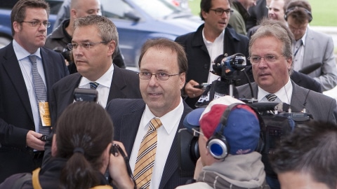 Marc Bellemare, à son arrivée à la commission, jeudi dernier.