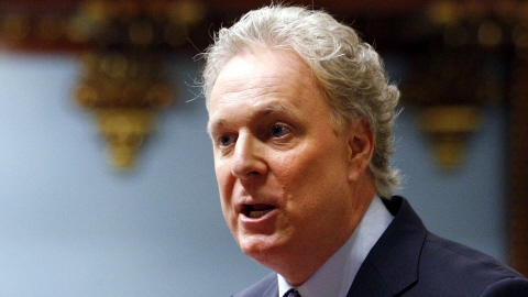 Le premier ministre du Québec, Jean Charest, à l'Assemblée nationale, le 29 septembre 2010