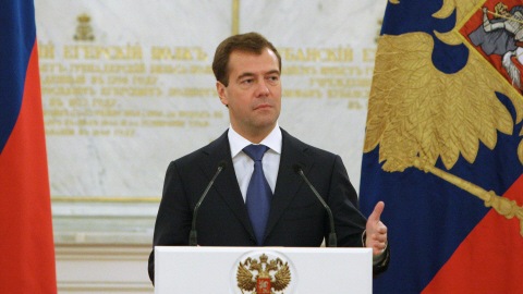 Le président russe Dmitri Medvedev au Kremlin, le 13 octobre 2010.